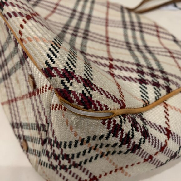 Burberry Cream and Brown Tote Bag with Iconic Design - Picture 9 of 16